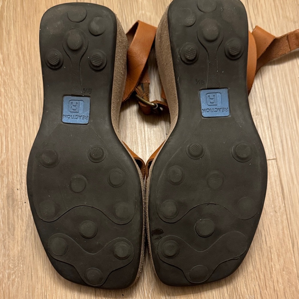 Kenneth Cole Reaction ‘Bell Bottom’ Leather Wedges - Made in Brazil Size 8.5 - Picture 3 of 12